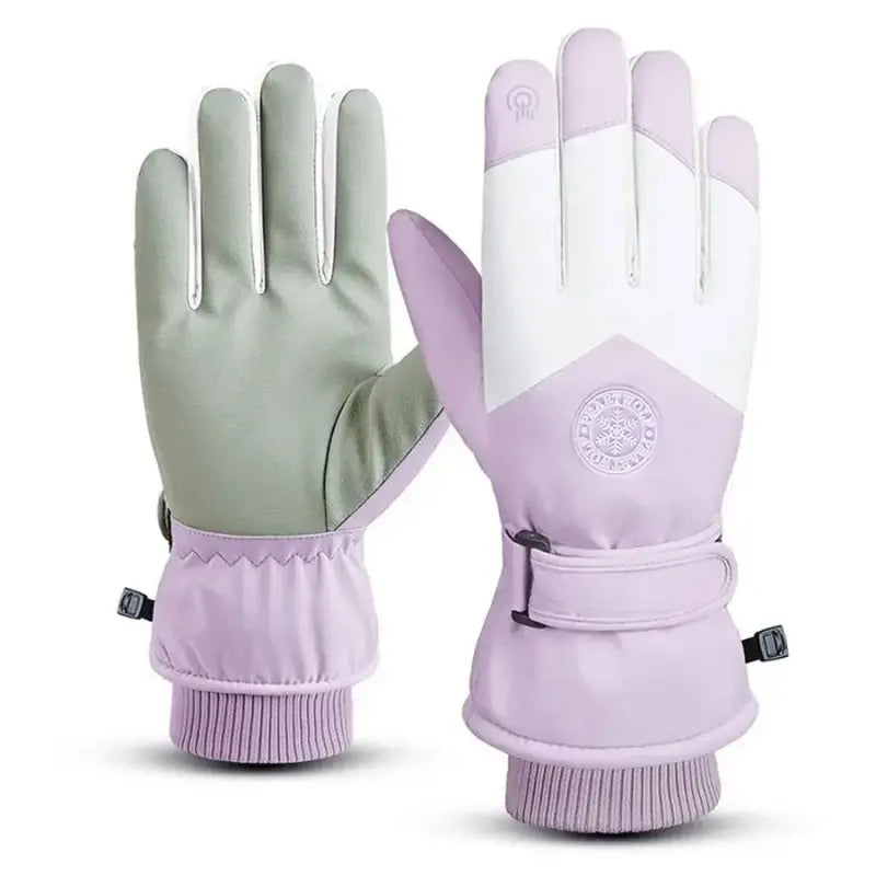 MunaWear - Gloves & Mittens - Krava – Waterproof Ski & Snowboard Gloves With Touchscreen Compatibility For Winter Sports - Light Purple