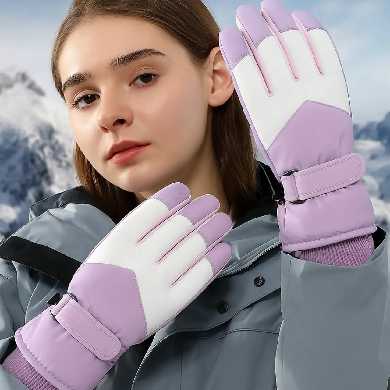 Krava – Waterproof Snowboard Gloves With Touchscreen Compatibility For Winter Sports - Purple