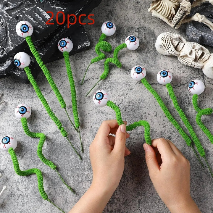 Creepy Halloween Decoration Plant with Eyes – Spooky Table Décor for Parties – 20 Pieces 1