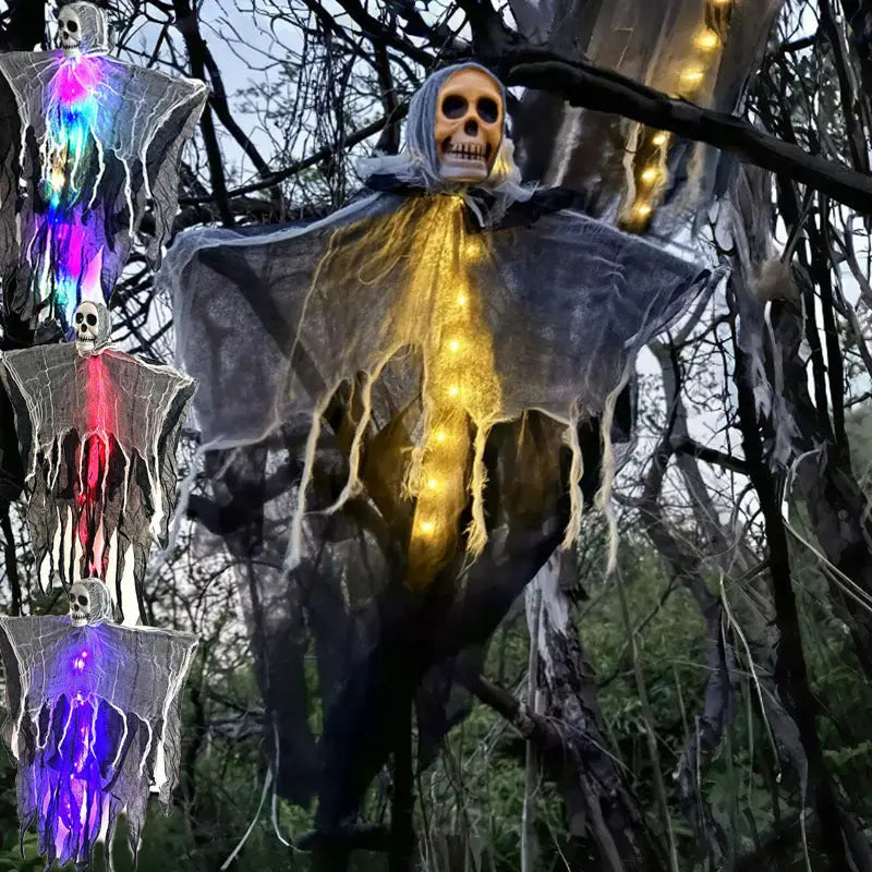 Creepy Halloween Ghost Decoration – LED Hanging Spooky Decor for Parties & Garden 2