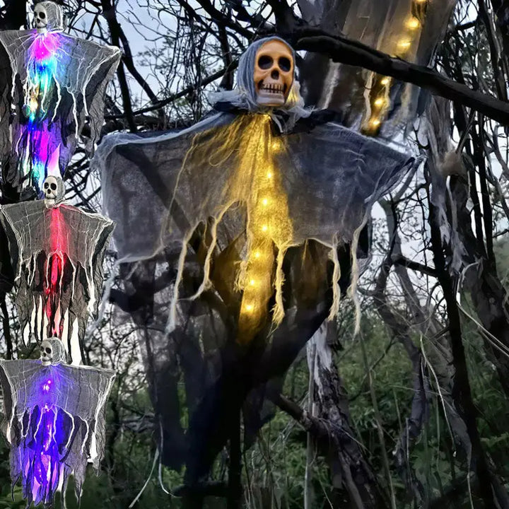 Creepy Halloween Ghost Decoration – LED Hanging Spooky Decor for Parties & Garden 2