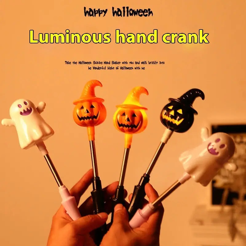 Halloween Hand Crank Magic Wand – Bright Pumpkin & Ghost Design – Perfect for Kids Costumes 2