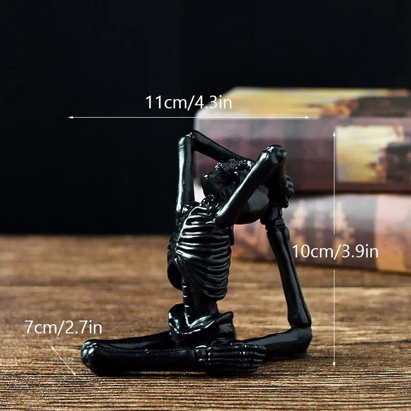 Halloween Skeleton Yoga Figures Set – Creepy & Fun Decoration for Parties 3