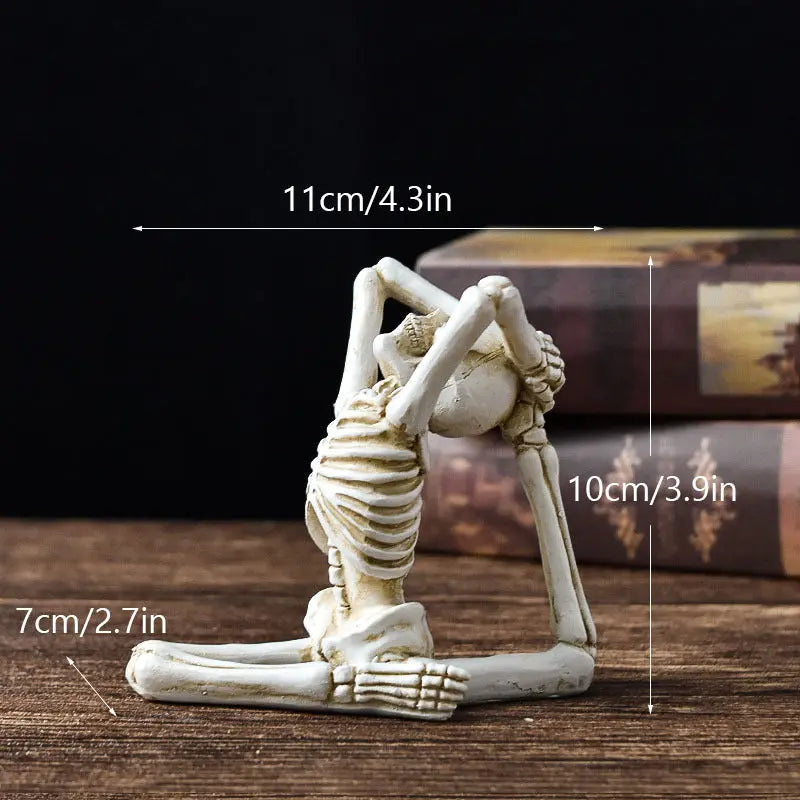 Halloween Skeleton Yoga Figures Set – Creepy & Fun Decoration for Parties 9