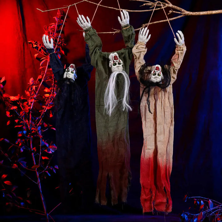Creepy Halloween Hanging Ghosts – Eerie Fabric Ornaments for Spooky Parties 2