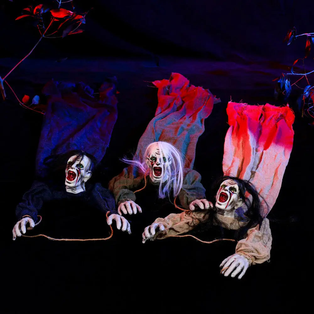 Creepy Halloween Hanging Ghosts – Eerie Fabric Ornaments for Spooky Parties 3