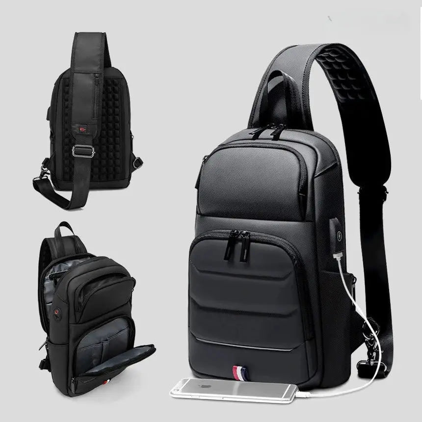 Caden - High-Quality Waterproof Crossbody Bag With USB Charging For Short Trips 6