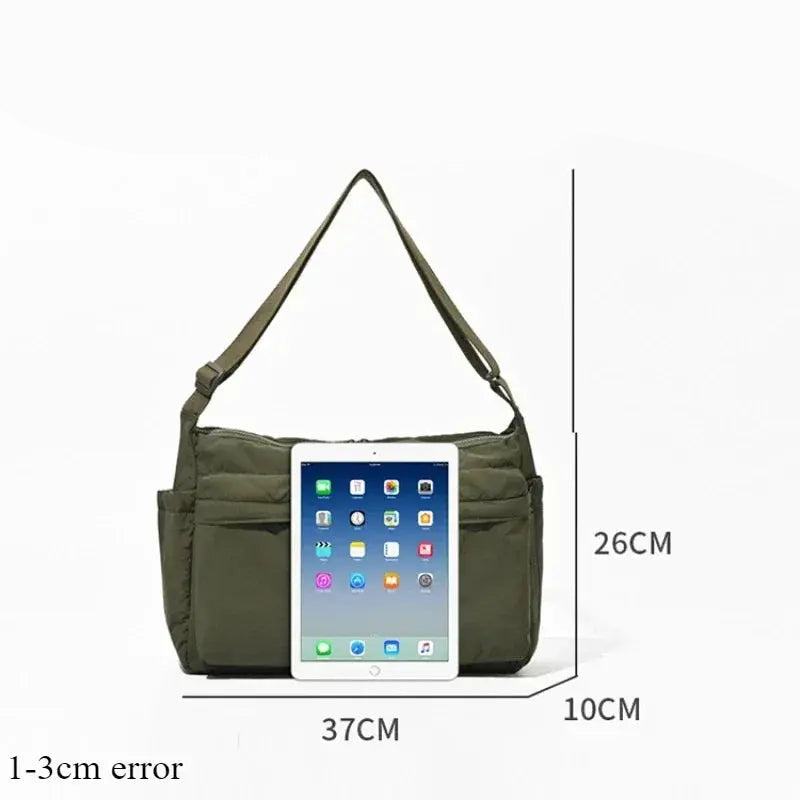 Mia - Casual Multi-Pocket Nylon Messenger Bag for Women, Ideal for Travel & Shopping 5