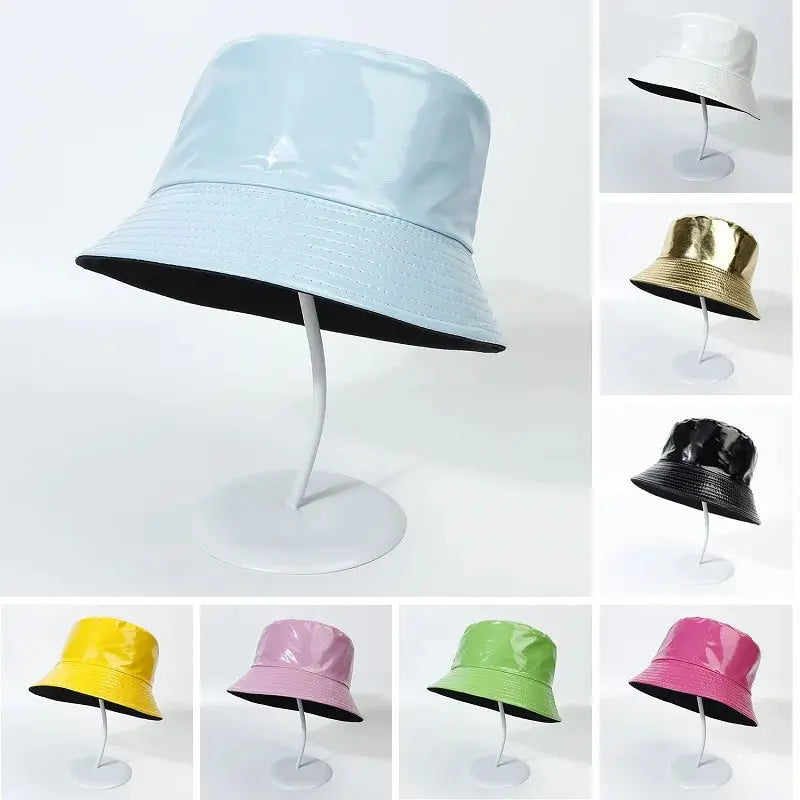 Heidi - Trendy Women's Holographic Bucket Hat With Reversible Style For Festivals And Beach Days 1