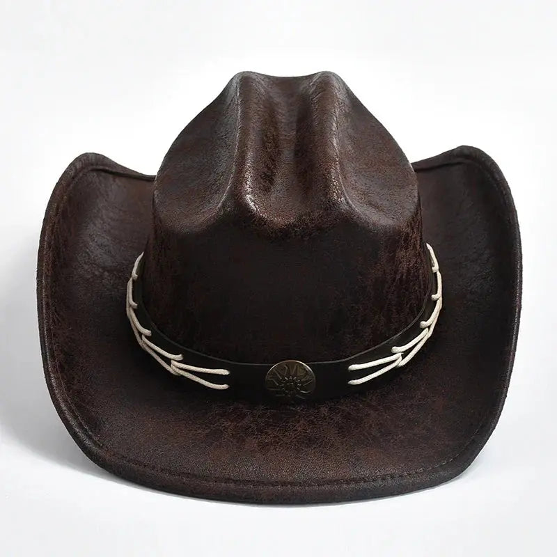 Liora - Stylish Cowboy Hat With Bone Pearl Trim For Outdoor Adventures 8