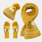 Cozy Christmas Hat, Scarf, and Gloves Set – Festive Reindeer Design for Holiday Outings 10