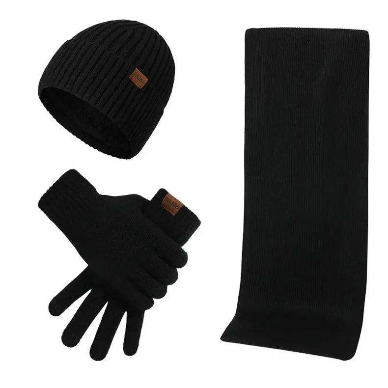 Caden - Cozy Men's Winter Set With Hat, Scarf, And Gloves For Casual Outings And Daily Commutes 2