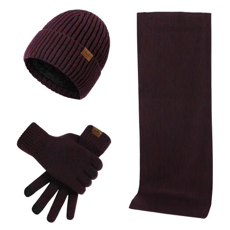 Caden - Cozy Men's Winter Set With Hat, Scarf, And Gloves For Casual Outings And Daily Commutes 5