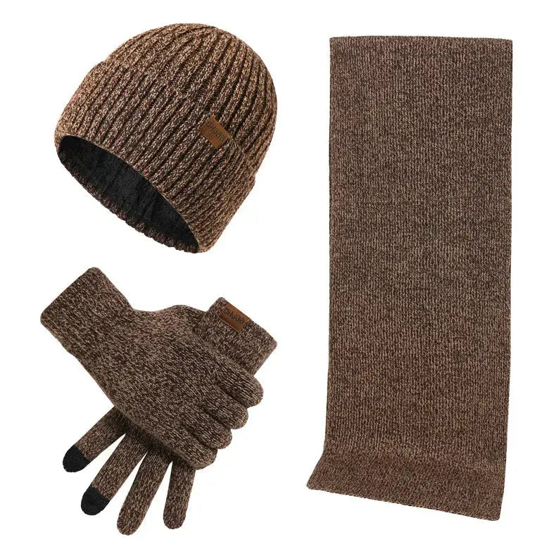 Caden - Cozy Men's Winter Set With Hat, Scarf, And Gloves For Casual Outings And Daily Commutes 6