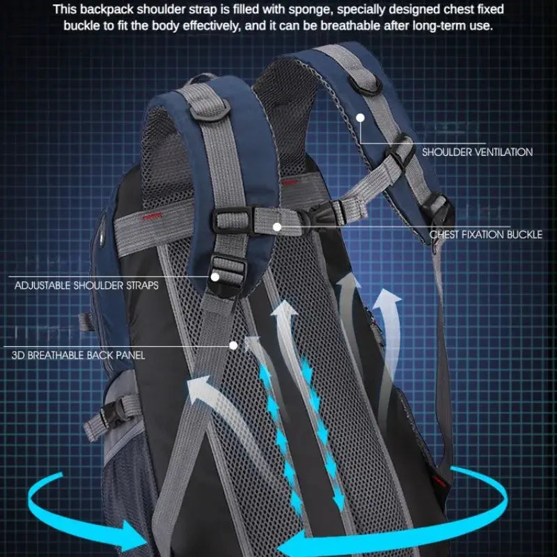 Liam – 40L Outdoor Hiking Backpack for Men and Women with Large Capacity 4