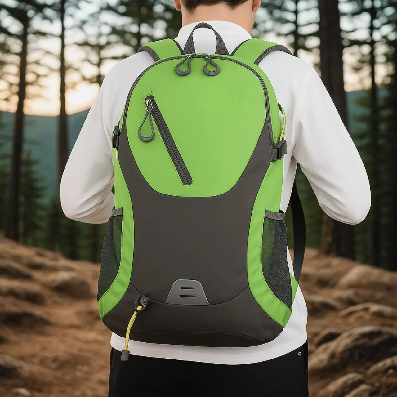 MunaWear - Hiking Backpacks - TrailMate – Waterproof Hiking Backpack with 40L Capacity - Green