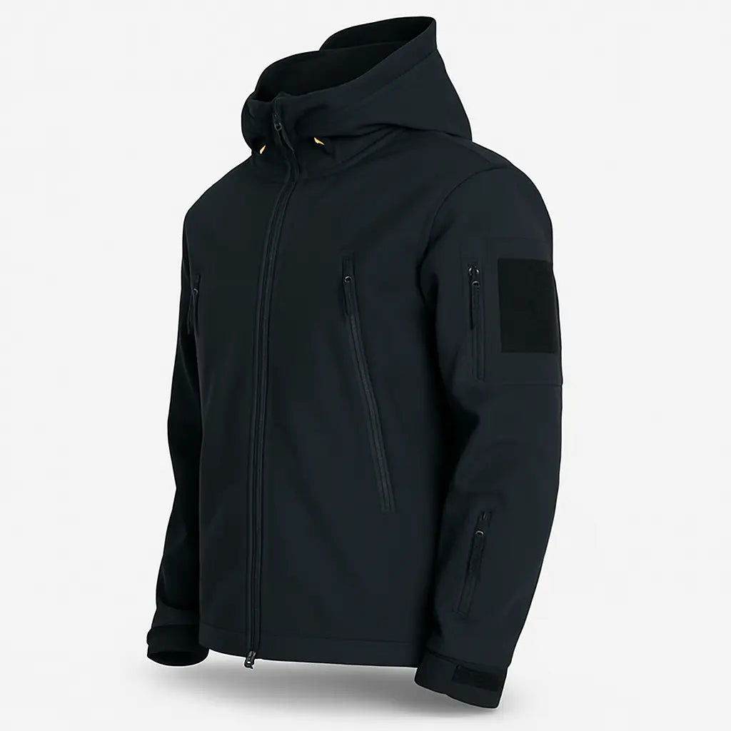 Tevera – Waterproof Tactical Outdoor Hiking Jacket with Adjustable Fit & Breathable Comfort-Black