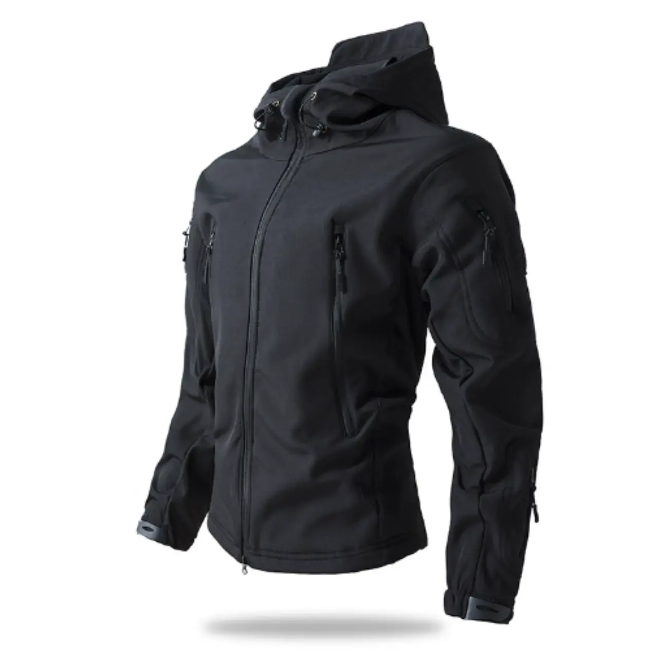 MunaWear - Hiking Jackets - Tevera – Waterproof Tactical Outdoor Hiking Jacket with Adjustable Fit & Breathable Comfort - Black / 4XL