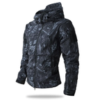 MunaWear - Hiking Jackets - Tevera – Waterproof Tactical Outdoor Hiking Jacket with Adjustable Fit & Breathable Comfort - Snake Black / 4XL