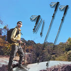 MunaWear - Hiking Poles - PeakPulse – Ultralight Carbon Fiber Folding Hiking Poles for Trekking & Climbing - 