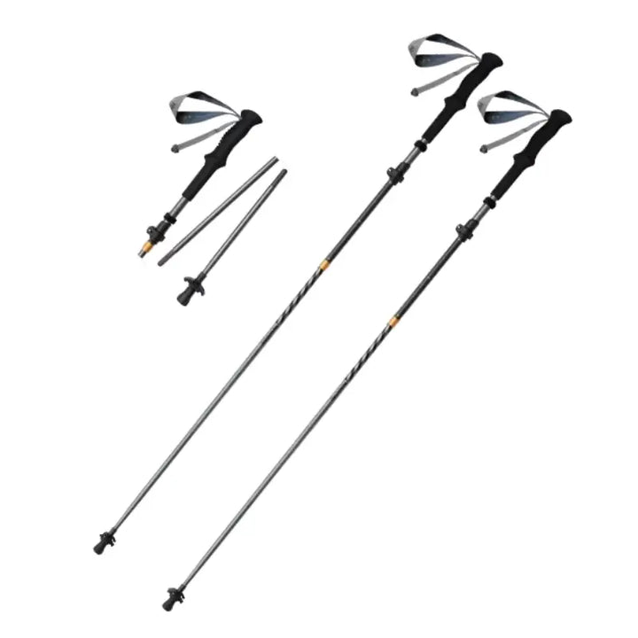 MunaWear - Hiking Poles - PeakPulse – Ultralight Carbon Fiber Folding Hiking Poles for Trekking & Climbing - 
