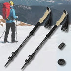 MunaWear - Hiking Poles - ZenithPath – Ultralight Adjustable Trekking Poles with Quick Lock System for Hiking & Walking - Black / Two Pieces