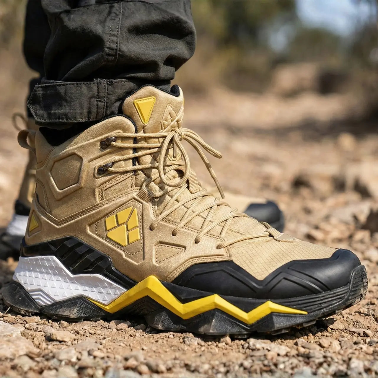 Ashton – Waterproof Men's Hiking Boots With Breathable Design For Outdoor Adventures- Khaki