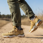 MunaWear - Hiking Shoes - Ashtrail – Lightweight Men's Hiking Shoes With Waterproof Design For Outdoor Adventures - Khaki