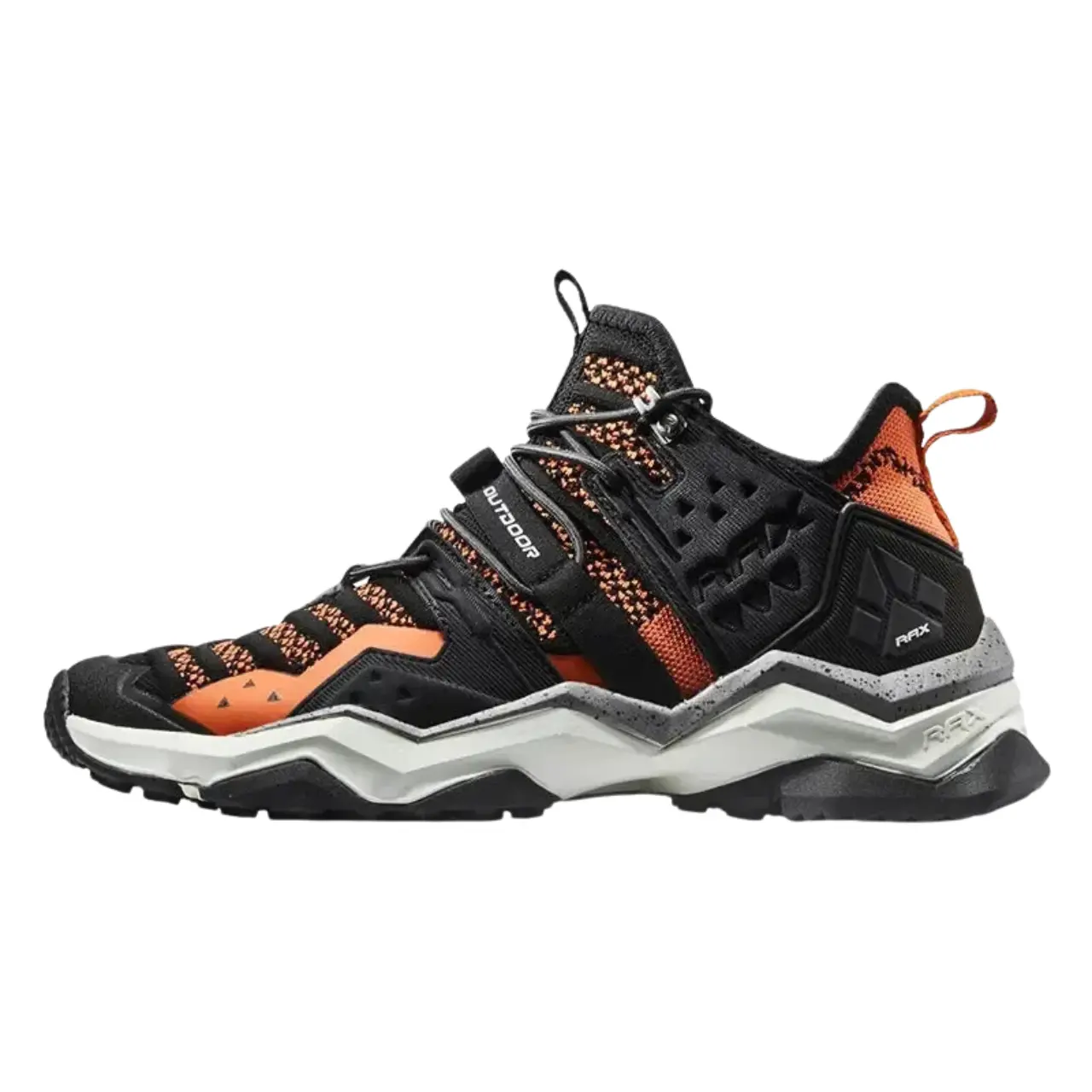 Beck – Lightweight Breathable Hiking Shoes for Men, Perfect for Trekking & Outdoor Activities- Black/Orange