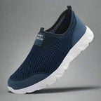 MunaWear  Hiking Shoes  Ethan – Breathable Lightweight Mesh Slip-On Men's Trainers for Summer Hiking and Casual Wear  Blue-46-28.7CM
