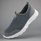 MunaWear  Hiking Shoes  Ethan – Breathable Lightweight Mesh Slip-On Men's Trainers for Summer Hiking and Casual Wear  Gray-45-28.0CM