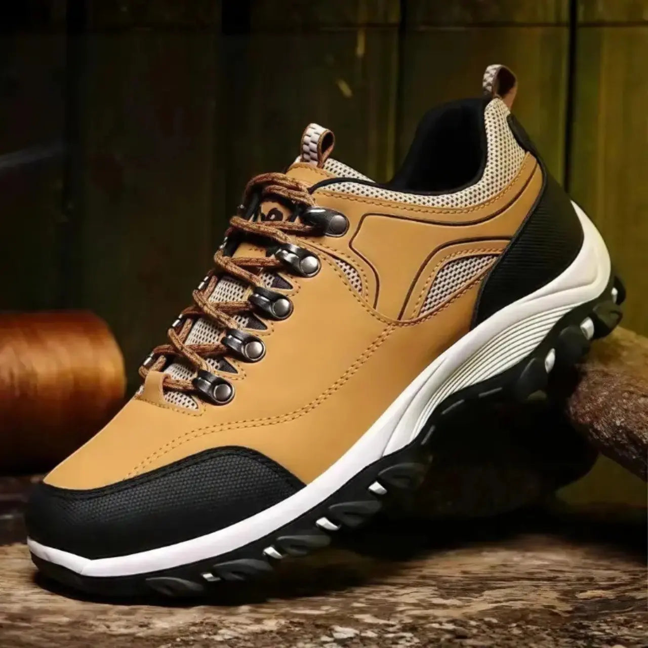 MunaWear - Hiking Shoes - Harker – Waterproof Men's Hiking Boots With Wear-Resistant Leather For Outdoor Adventures - 