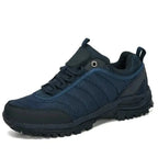 MunaWear - Hiking Shoes - Lennox – Comfortable Men's Hiking Shoes With Breathable Design For Outdoor Adventures - Black/Blue