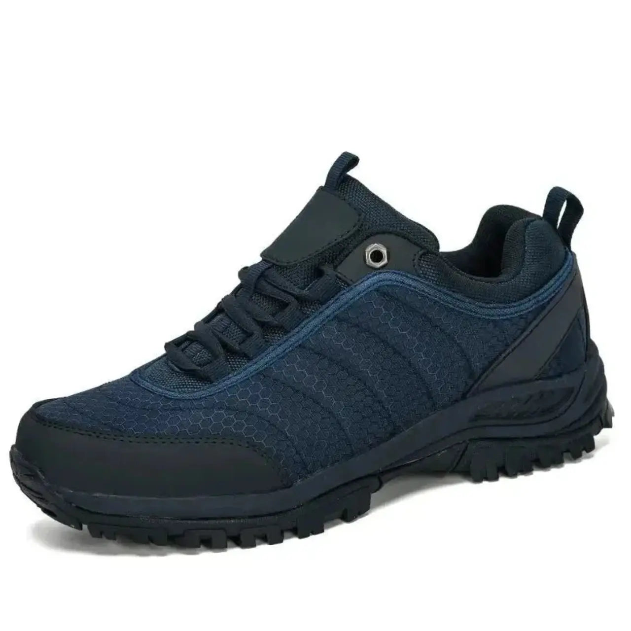 MunaWear - Hiking Shoes - Lennox – Comfortable Men's Hiking Shoes With Breathable Design For Outdoor Adventures - Black/Blue