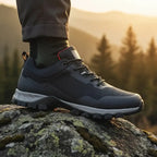 MunaWear - Hiking Shoes - Nexar – Waterproof Men's Hiking Shoes with Anti-Skid Design for Outdoor Adventures - Blue / 46