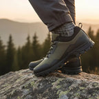 MunaWear - Hiking Shoes - Nexar – Waterproof Men's Hiking Shoes with Anti-Skid Design for Outdoor Adventures - Brown / 46