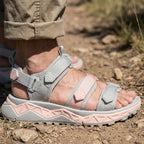 Nexium - Breathable Men's Hiking Shoes With Quick Drying Design For Outdoor Adventures- Light Gray/Light Pink