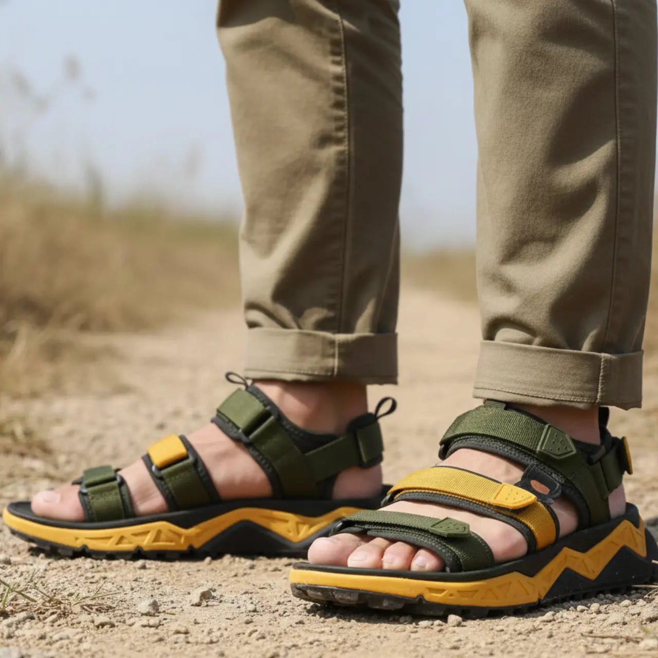 Nexium - Breathable Men's Hiking Shoes With Quick Drying Design For Outdoor Adventures- Yellow/Green