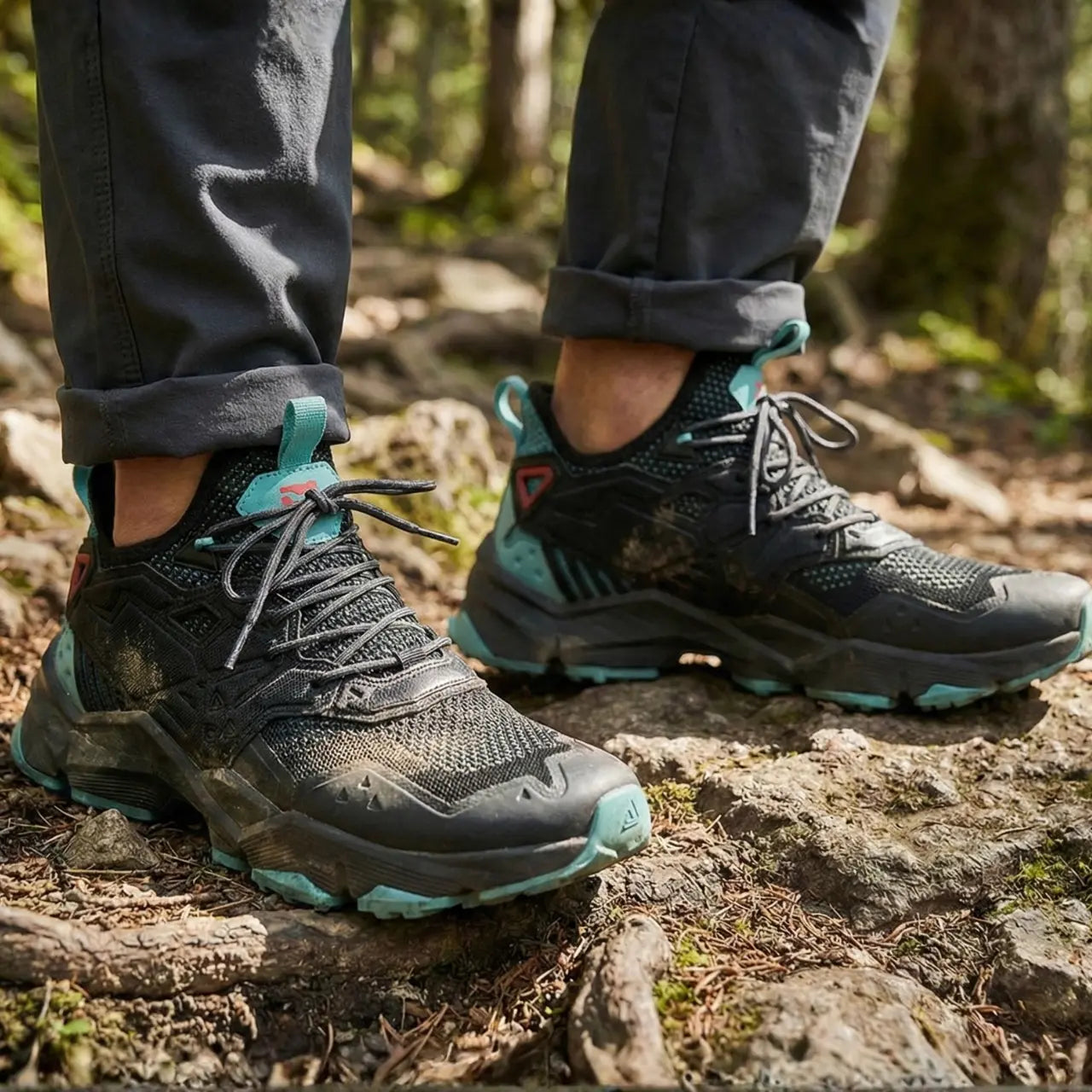 MunaWear - Hiking Shoes - Norvyn – Lightweight Men's Hiking Boots With Breathable Design For Outdoor Adventures - Blue