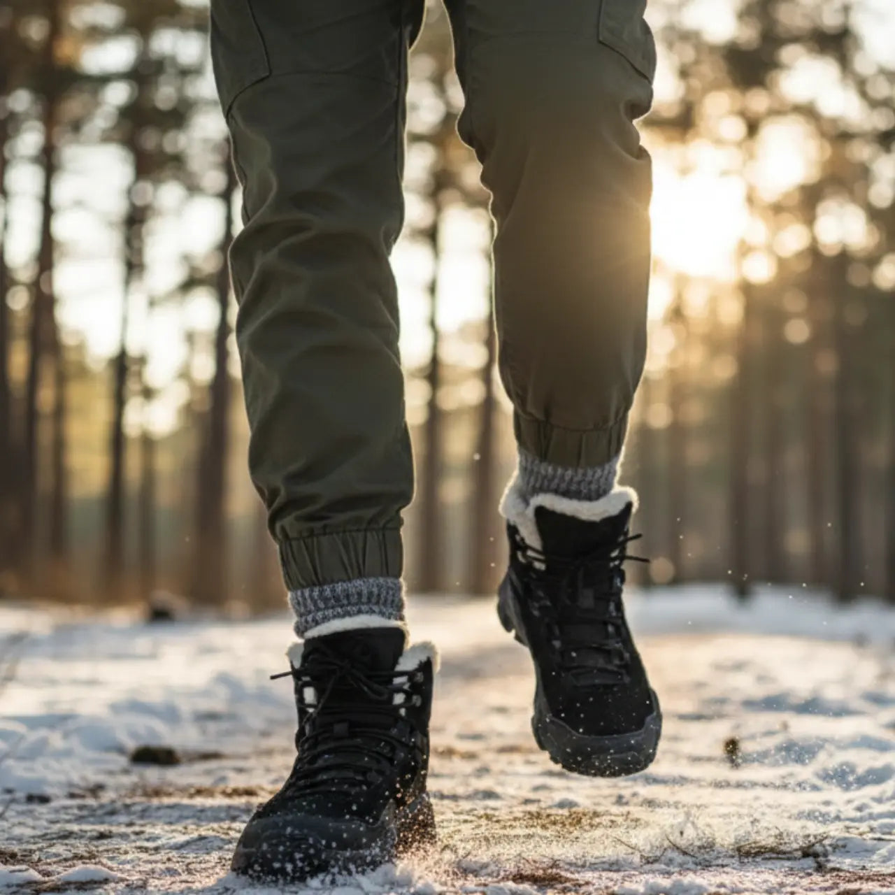 MunaWear - Hiking Shoes - Rowen – Waterproof Men's Hiking Boots with Plush Lining for Winter Adventures - 