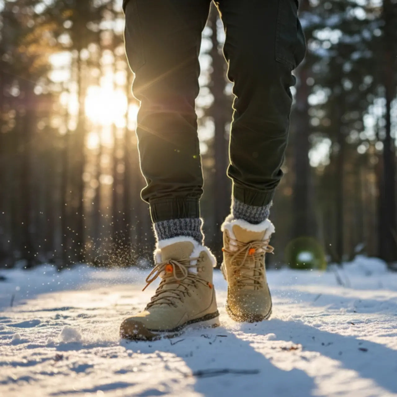 MunaWear - Hiking Shoes - Rowen – Waterproof Men's Hiking Boots with Plush Lining for Winter Adventures - 