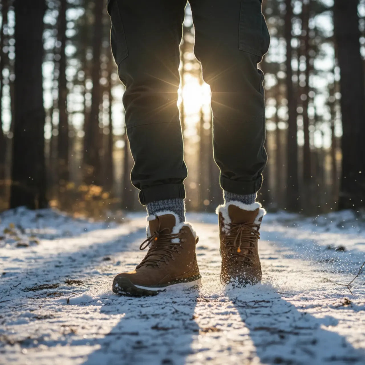 MunaWear - Hiking Shoes - Rowen – Waterproof Men's Hiking Boots with Plush Lining for Winter Adventures - 