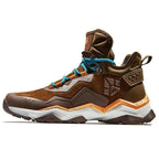 MunaWear - Hiking Shoes - Vare – Mid-Top Waterproof Hiking Shoes With Leather Design For Outdoor Adventures - Brown