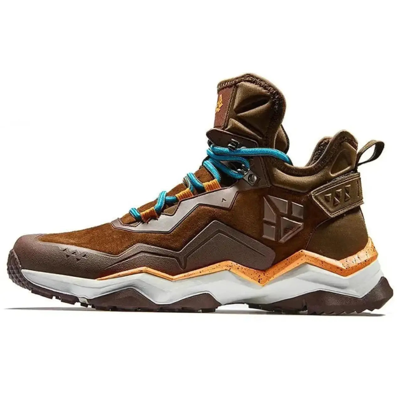 MunaWear - Hiking Shoes - Vare – Mid-Top Waterproof Hiking Shoes With Leather Design For Outdoor Adventures - Brown