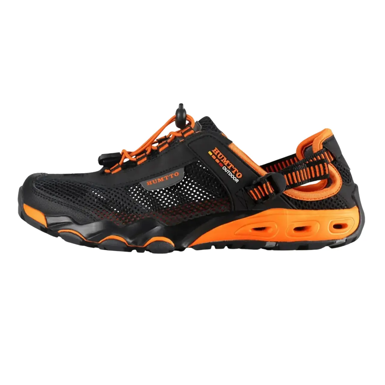 Velin – Best Lightweight Hiking Shoes for Women, Comfortable & Water-Resistant, Ideal for Trekking- Black/Orange