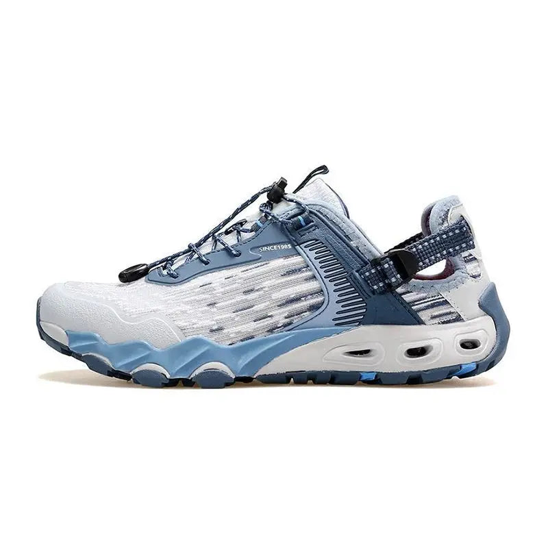 Velin – Best Lightweight Hiking Shoes for Women, Comfortable & Water-Resistant, Ideal for Trekking- Gray/Blue