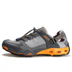 Velin – Best Lightweight Hiking Shoes for Women, Comfortable & Water-Resistant, Ideal for Trekking- Gray/Light Orange