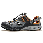 Velin – Best Lightweight Hiking Shoes for Women, Comfortable & Water-Resistant, Ideal for Trekking- Gray/Orange