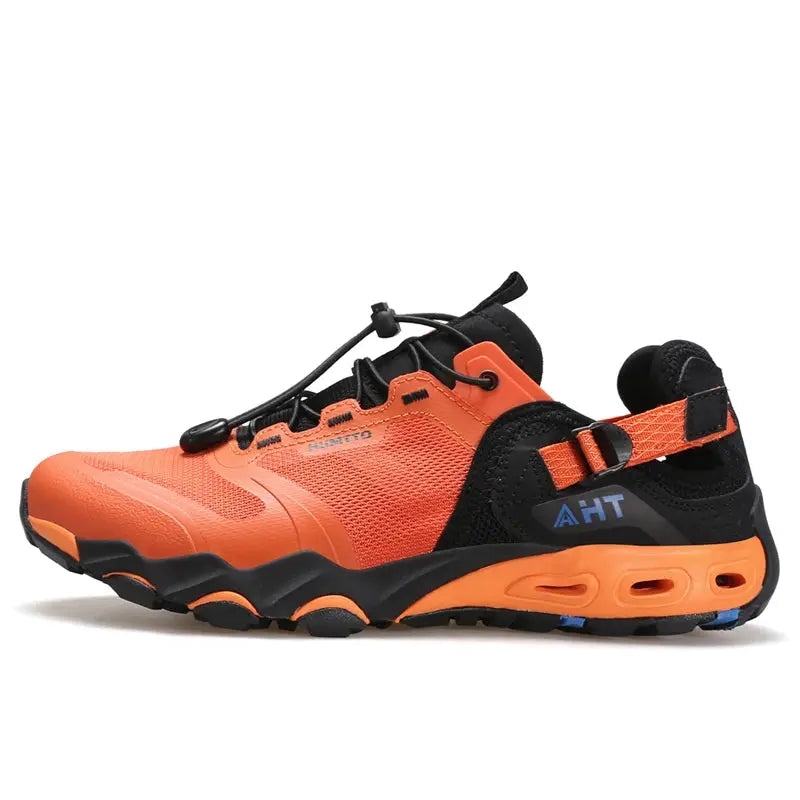 Velin – Best Lightweight Hiking Shoes for Women, Comfortable & Water-Resistant, Ideal for Trekking- Orange/Black