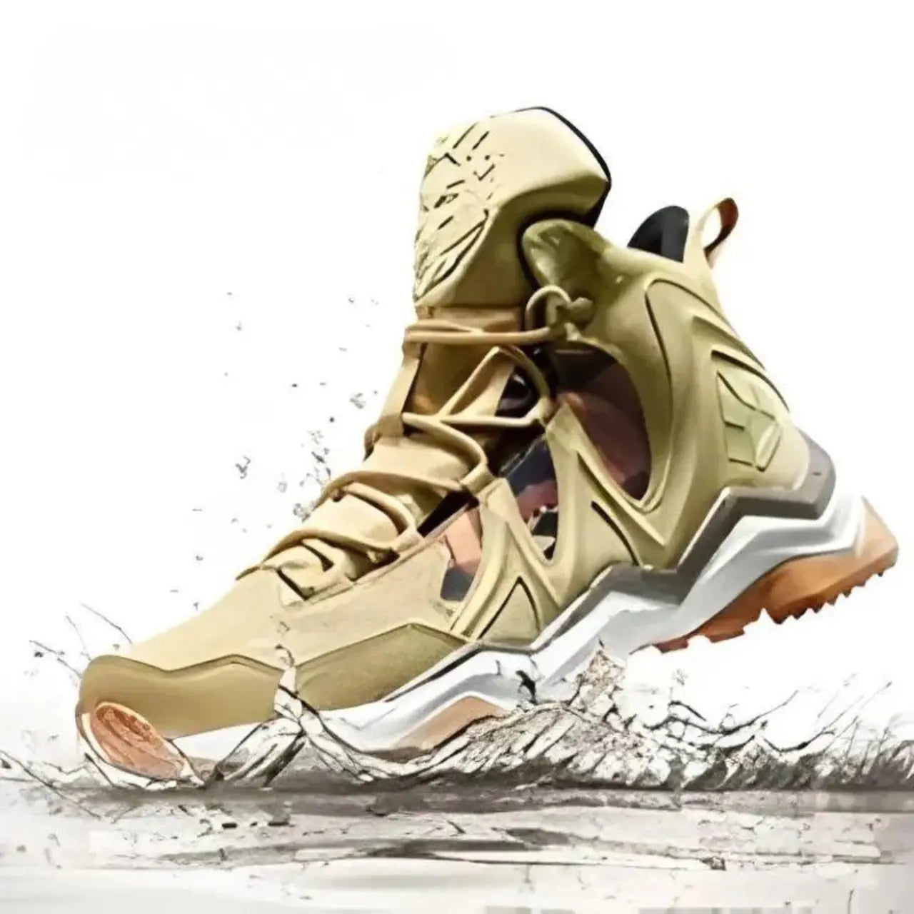 MunaWear - Hiking Shoes - Velion – Mid-Top Waterproof Hiking Shoes with Leather Design for Outdoor Adventures - 